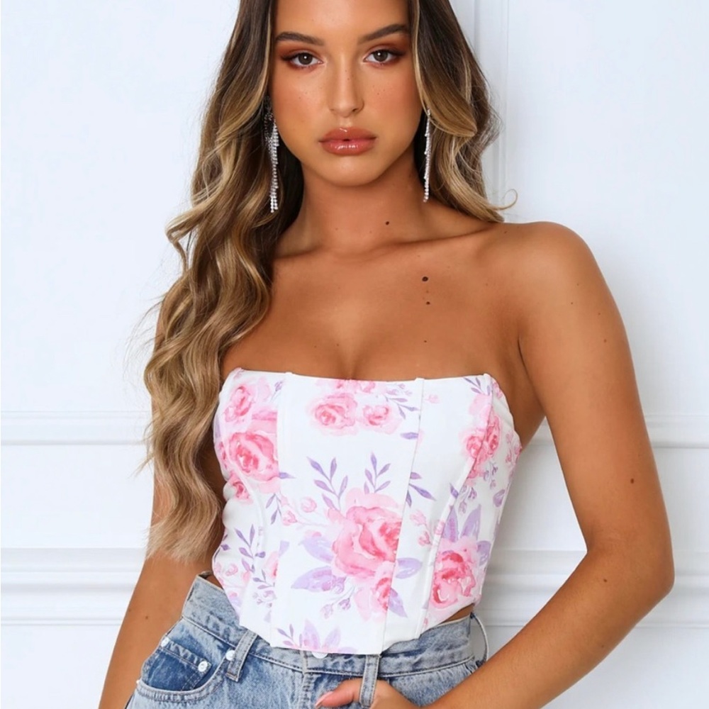 NWOT: White Fox Boutique Patience Corset Pastel Rose - Picture 2 of 7